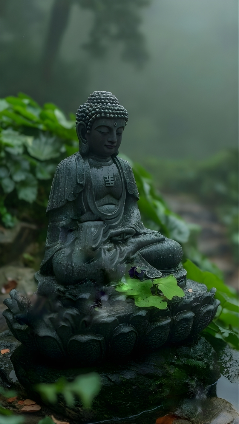 Ảnh Phật A Di Đà phông trắng dành cho người yêu đạo Phật