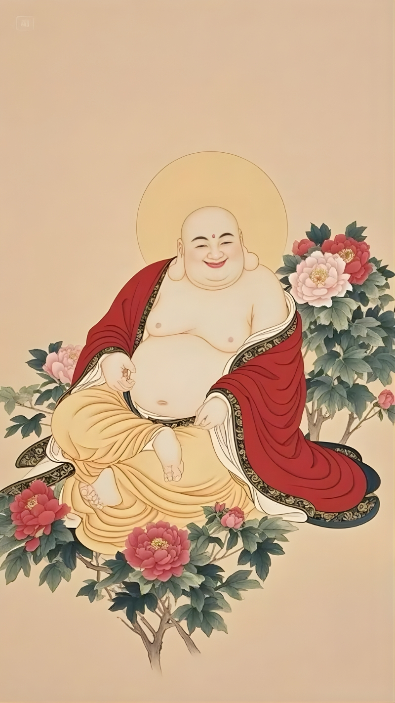 Ảnh Phật Di Lặc cười may mắn cho điện thoại