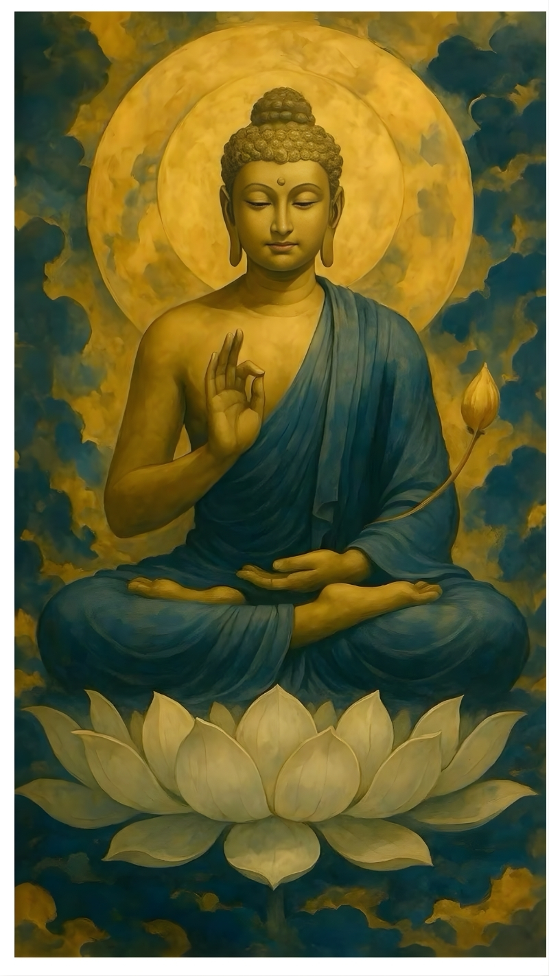 Ảnh Phật Thích Ca Full HD ánh sáng từ bi