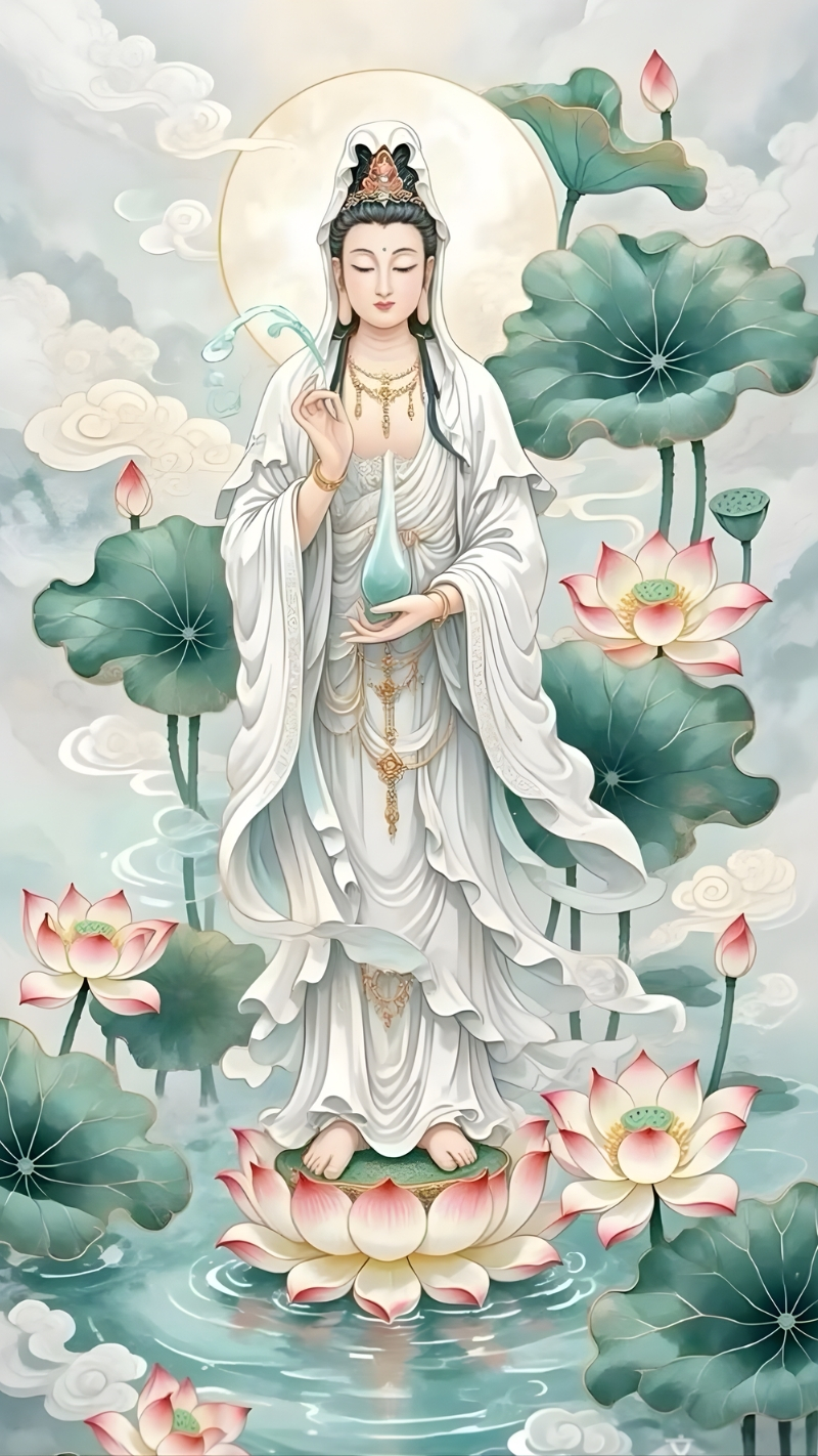 Ảnh Quan Âm 3D đẹp nhẹ nhàng và thanh tịnh