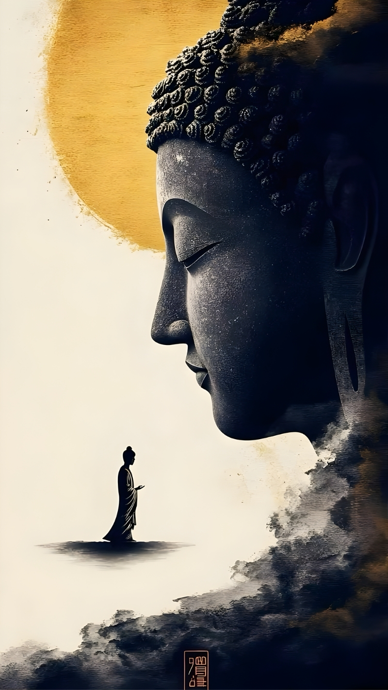 Hình nền Phật A Di Đà 3D sống động và linh thiêng