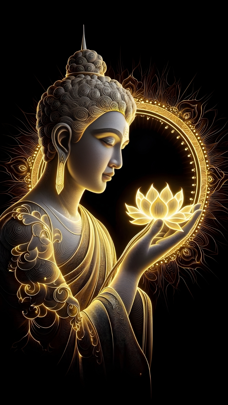 Hình nền Phật A Di Đà giúp tâm tĩnh lòng an