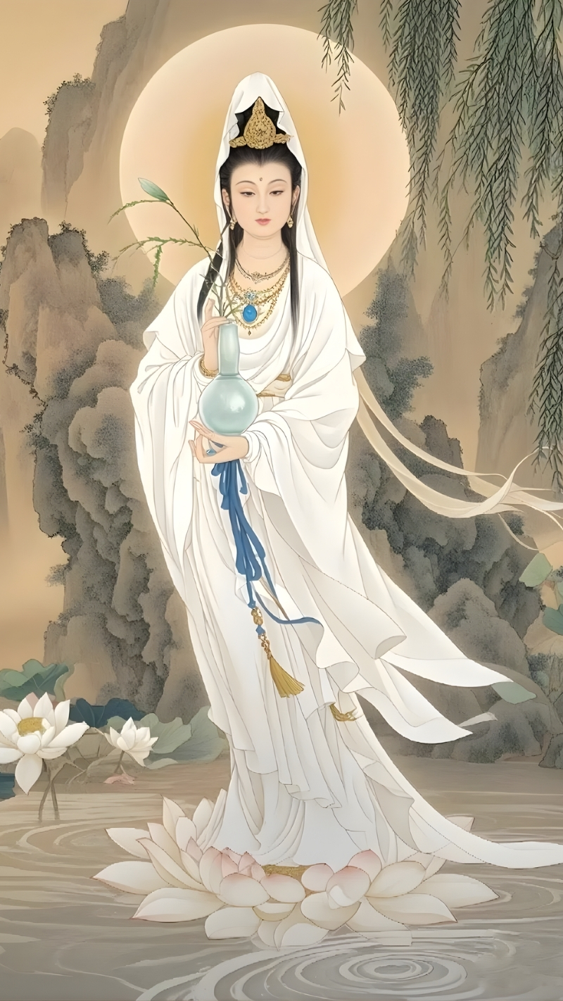 Hình nền Quan Thế Âm Bồ Tát 3D full màn hình