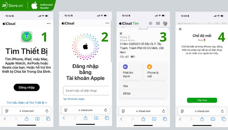 Bật chế độ mất để định vị iPhone tắt nguồn