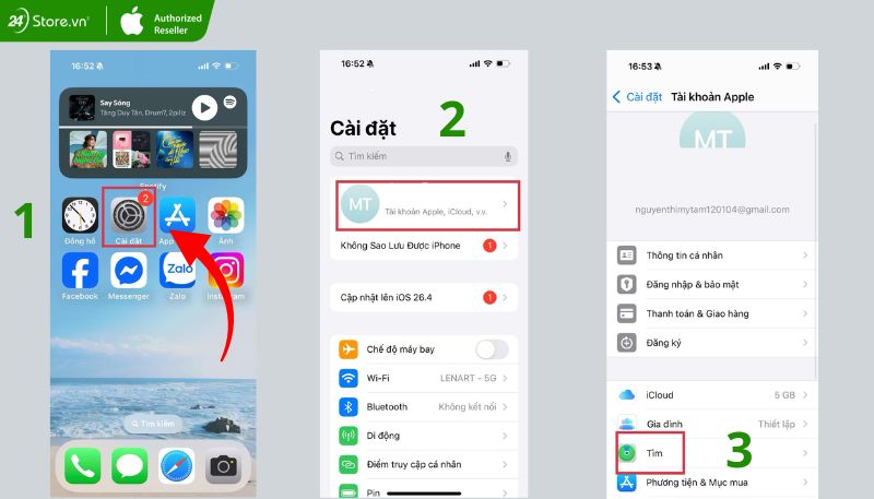 Hướng dẫn bật tính năng định vị iPhone tắt nguồn