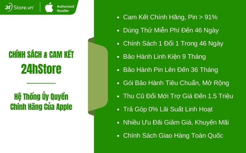 chính sách khi mua iphone xs max 512gb cũ tại 24hStore