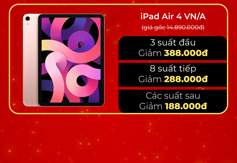 ipad air 4 vna giảm giá