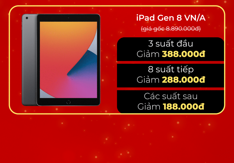 ipad gen 8 vna giảm giá