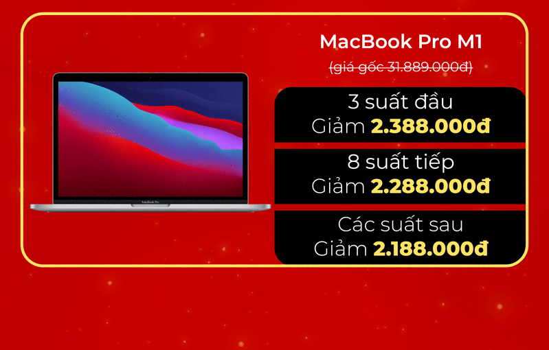 macbook pro m1 giảm giá