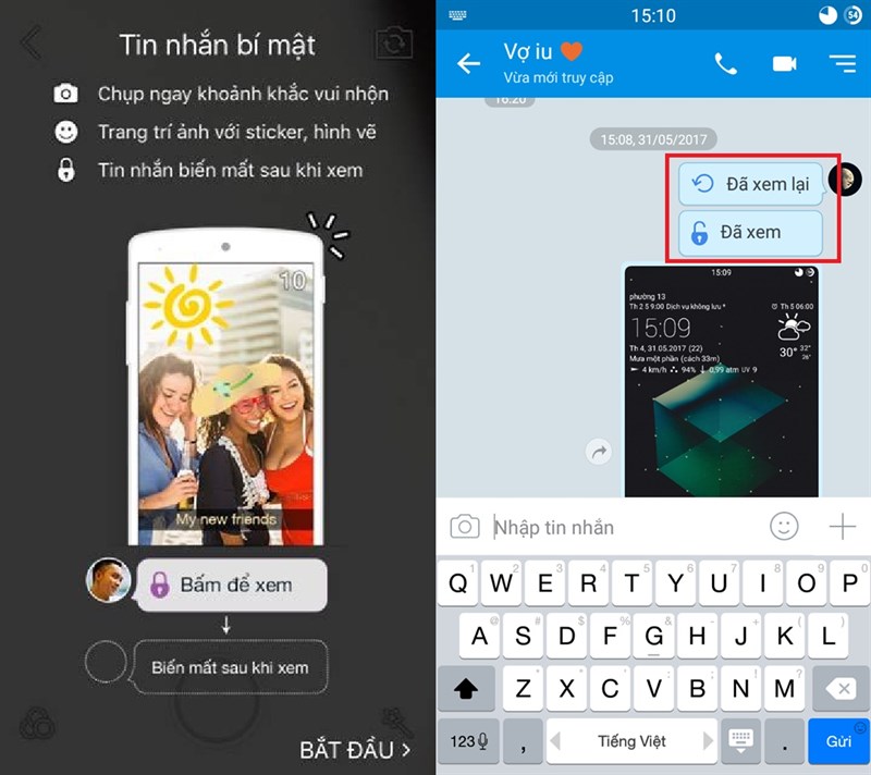 Tin nhắn bí mật. kham pha 7 tinh nang cuc hay tren zalo hinh anh 1
