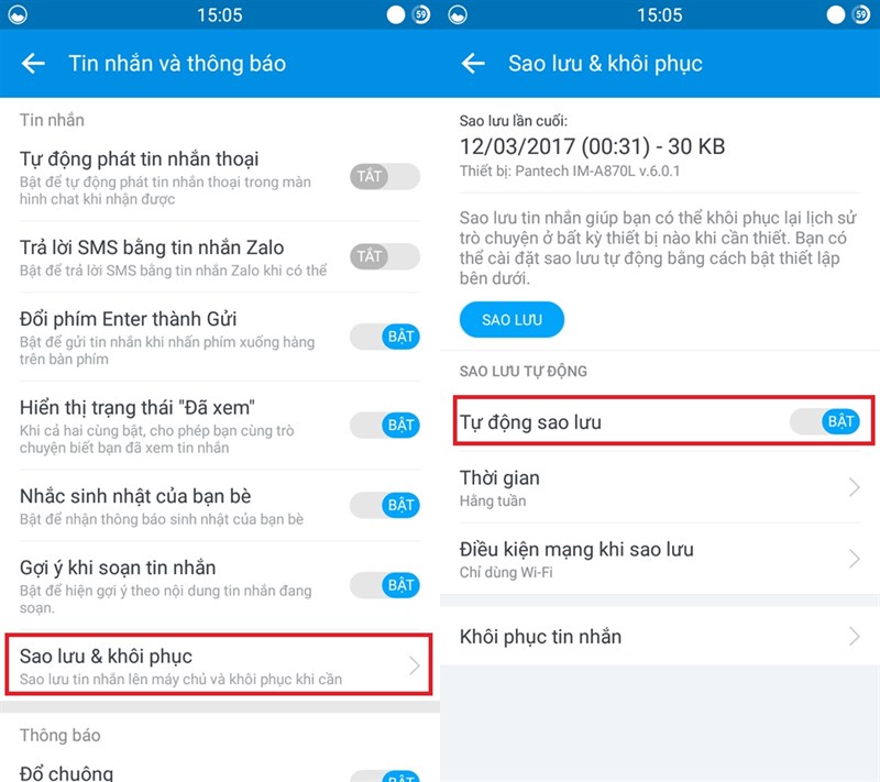 Sao lưu và khôi phục các tin nhắn kham pha 7 tinh nang cuc hay tren zalo hinh anh 5