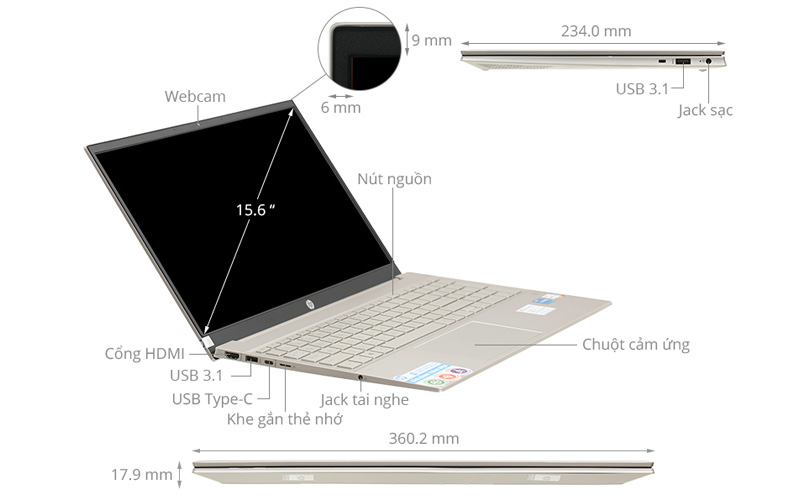 laptop hp pavilion 15-eg0505tu 1 thiet ke laptop hp pavilion 15-eg0505tu