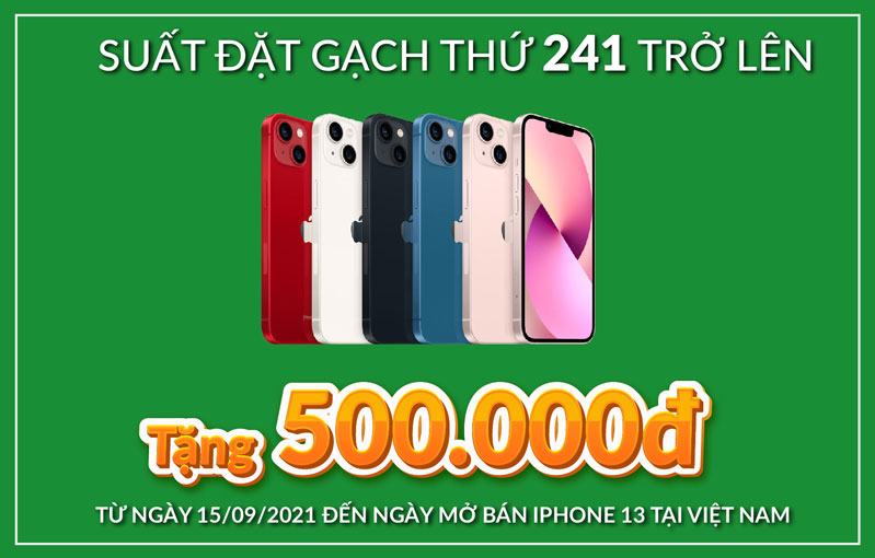 Đặt gạch iPhone 13 