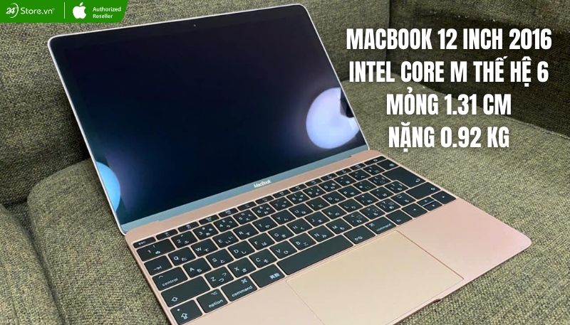 macbook 12 inch 2016 màu hồng