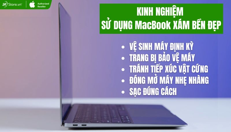 kinh nghiệm sử dụng MacBook xám