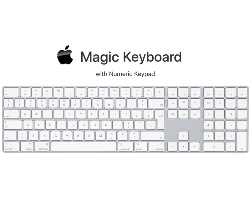 Thiết kế gọn nhẹ và ấn tượng của Magic Keyboard With Numeric Keypad 