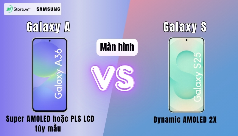 nên mua samsung a hay s về màn hình 