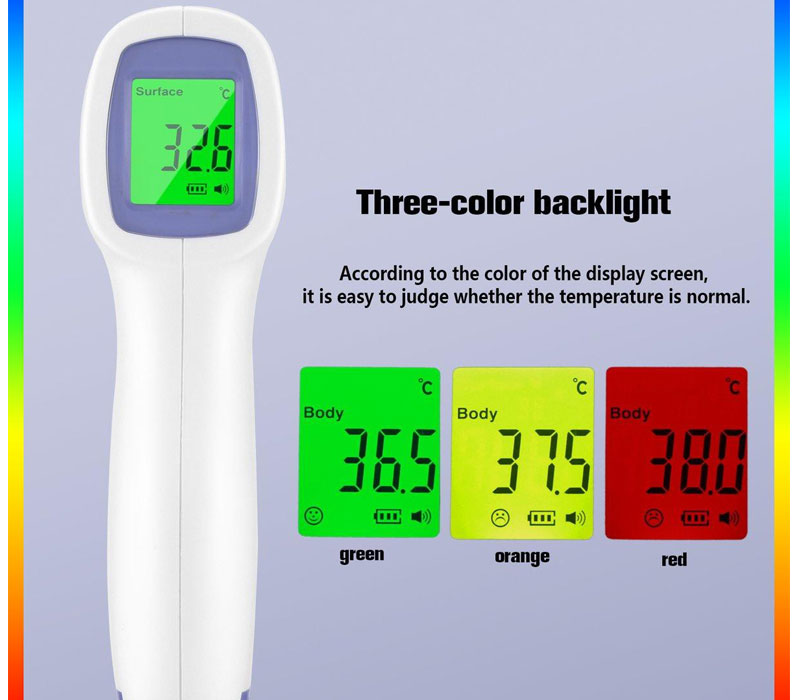 Màu hiển thị nhiệt kế điện tử đo trán DIKANG