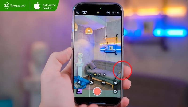 cách quay video bằng điều khiển camera trên iphone 16