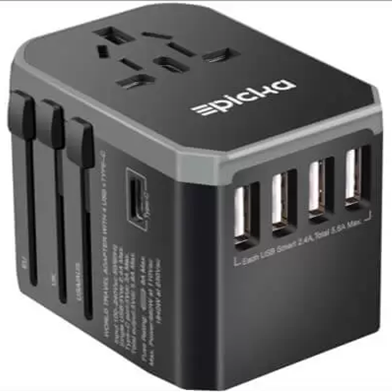 2. Bộ đổi nguồn du lịch Epicka - Bộ chuyển đổi phích cắm AC được chứng nhận an toàn