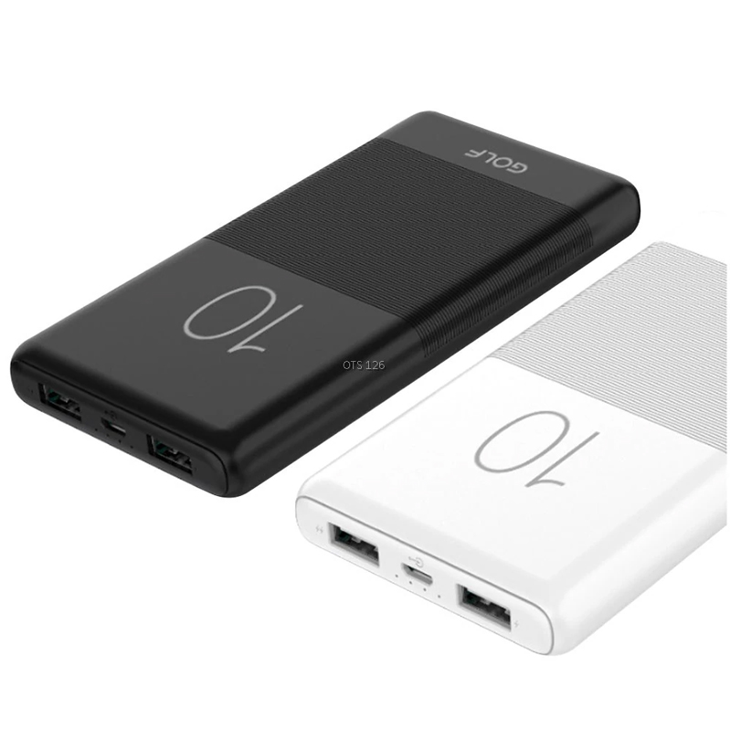 sạc dự phòng golf g80 10000mah hình 2 Hai màu sắc cơ bản dễ sử dụng và phù hợp với tất mọi người