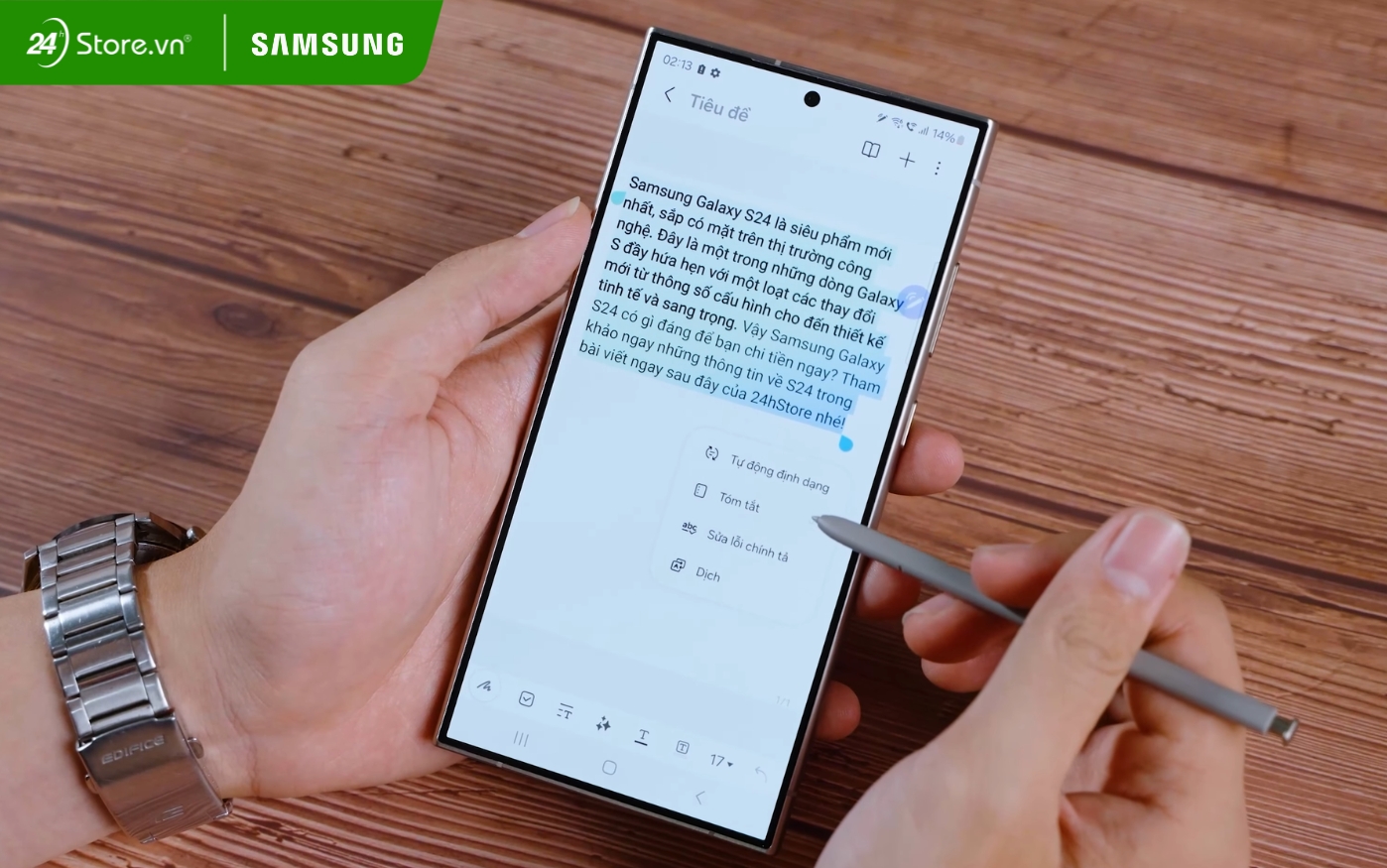 ai thông minh trên samsung galaxy s24 ultra