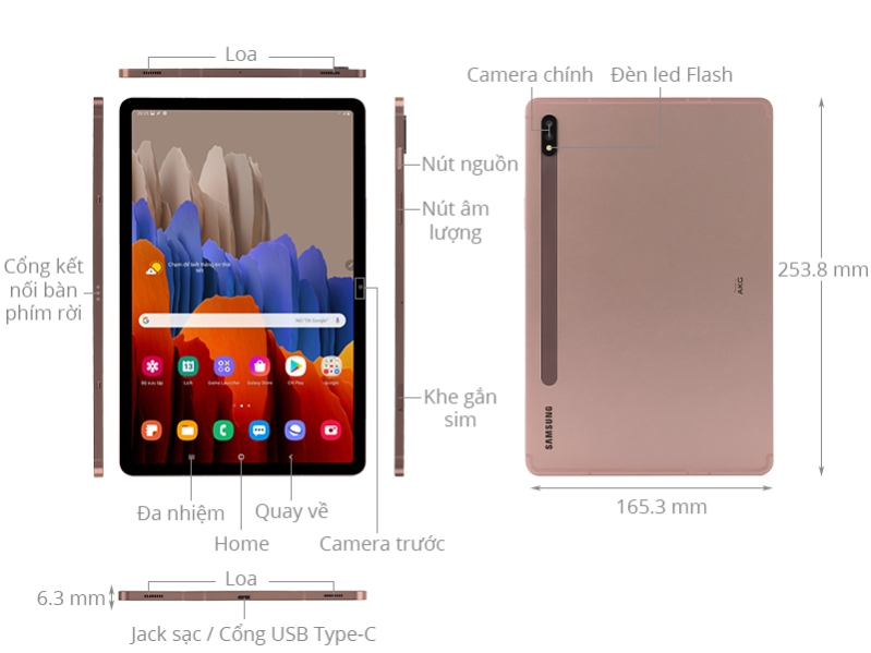 Samsung Galaxy Tab S7 hình 2 Samsung Galaxy Tab S7