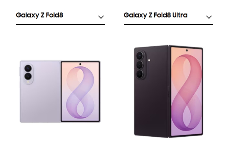  samsung galaxy z fold8 có mấy phiên bản
