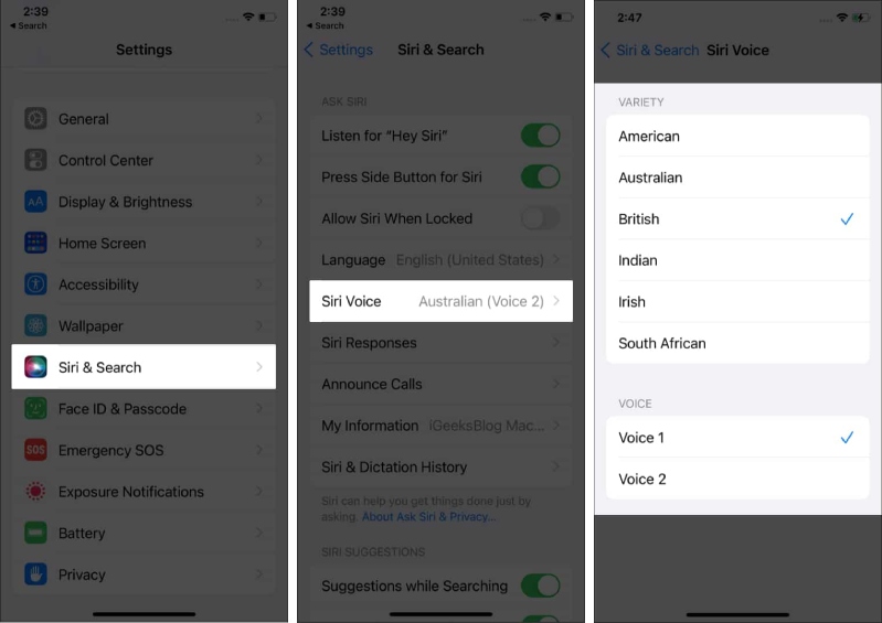 Siri hình 2 Thay đổi giọng nói và ngôn ngữ của Siri trên iPhone và iPad dễ dàng