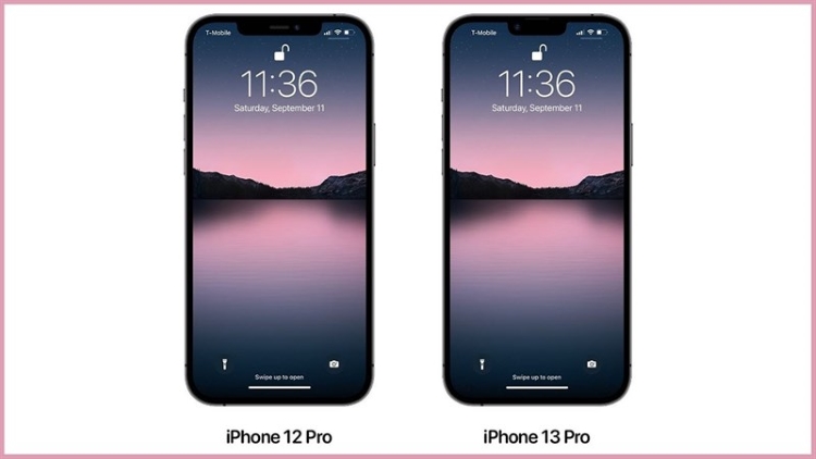 So sánh Flip4 và iPhone 13 Pro iPhone 13 Pro có phần notch nhỏ hơn người tiền nhiệm