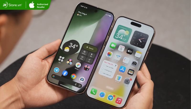 So sánh màn hình Google Pixel 10 Pro XL và iPhone 16 Pro Max