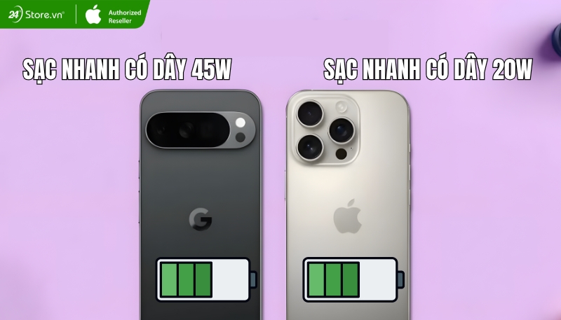So sánh pin và sạc Pixel 10 Pro XL và iPhone 16 Pro Max