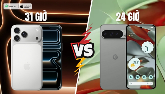 so sánh dung lượng pin của iphone 17 pro và pixel 9 pro 