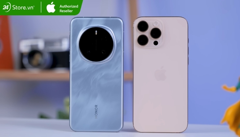 So sánh thiết kế của HONOR Magic 7 Pro và iPhone 16 Pro Max