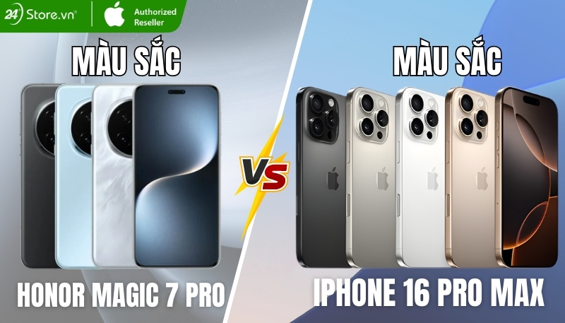 Thiết kế HONOR Magic 7 Pro và iPhone 16 Pro Max