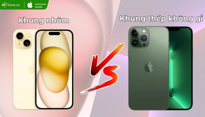So sánh iPhone 15 và 13 Pro Max về thiết kế