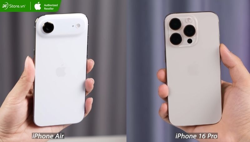 So sánh thiết kế iPhone Air và iPhone 16 Pro