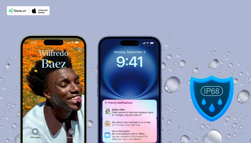 iphone 16 plus và iphone 15 plus chống nước và bụi