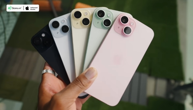 bảng màu iphone 15 plus khi so sánh với iphone 16 plus