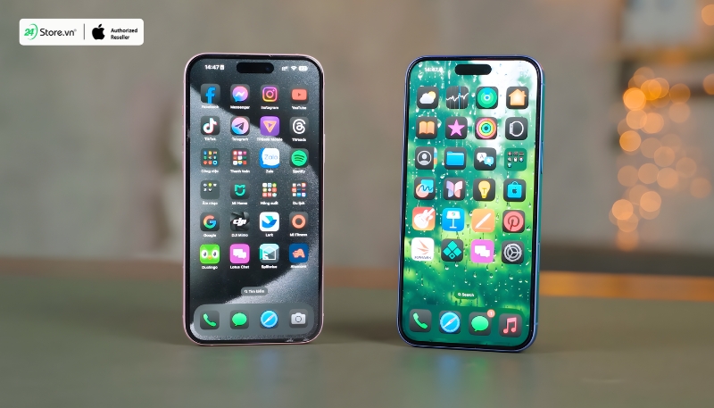 so sánh màn hình iphonr 16 plys và iphone 15 plus về kích thước