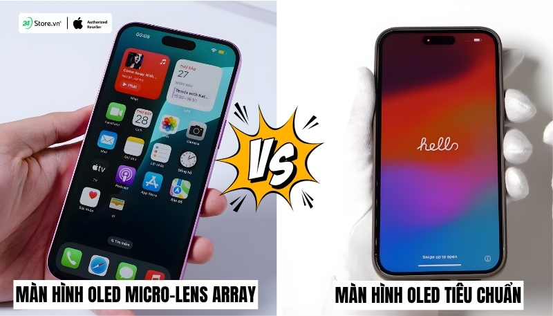 so sánh màn hình iphone 16 plus và iphone 15 plus