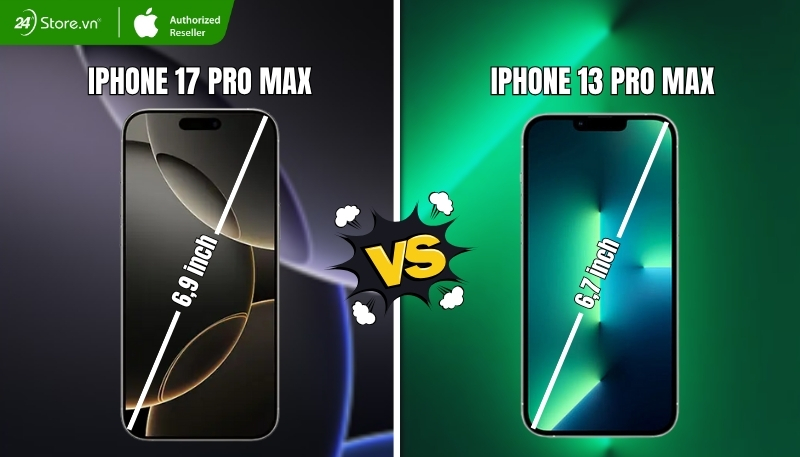 Đánh giá màn hình iPhone 16 Pro Max và iPhone 13 Pro Max