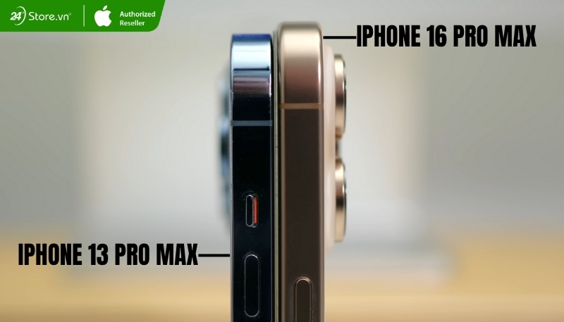 Độ dày iPhone 16 Pro Max và iPhone 13 Pro Max