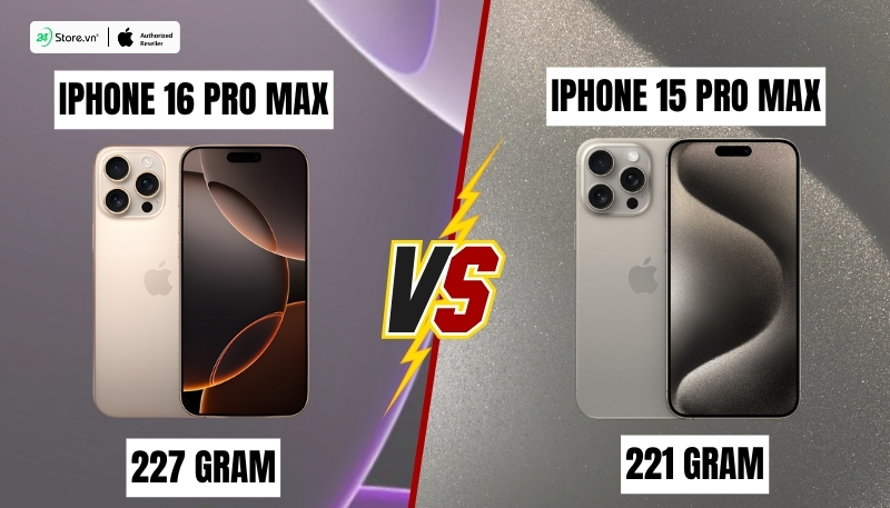 so sánh thiết kế iphone 16 pro max và iphone 15 pro max