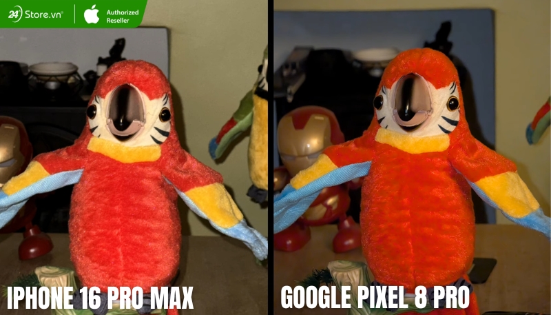 So sánh chất lượng ảnh chụp iPhone 16 Pro Max và Pixel 8 Pro