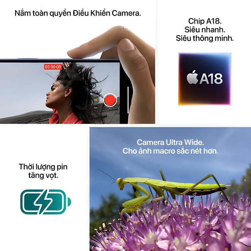 hiệu năng chip a18 trên iphone 16 tiêu chuẩn