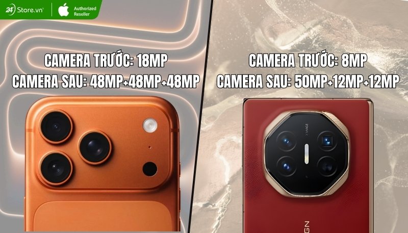 so sánh camera iphone 17 pro max và huawei mate xt