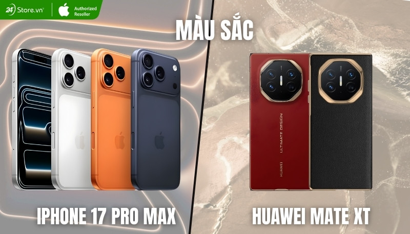 so sánh thiết kế iphone 17 pro max và huawei mate xt