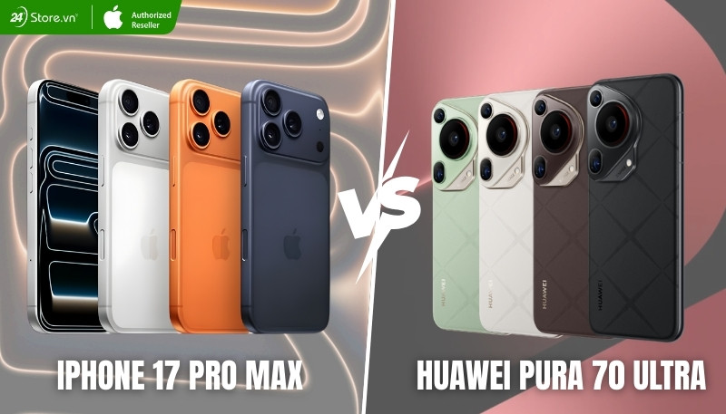 so sánh thiết kế iphone 17 pro max và huawei 70 ultra
