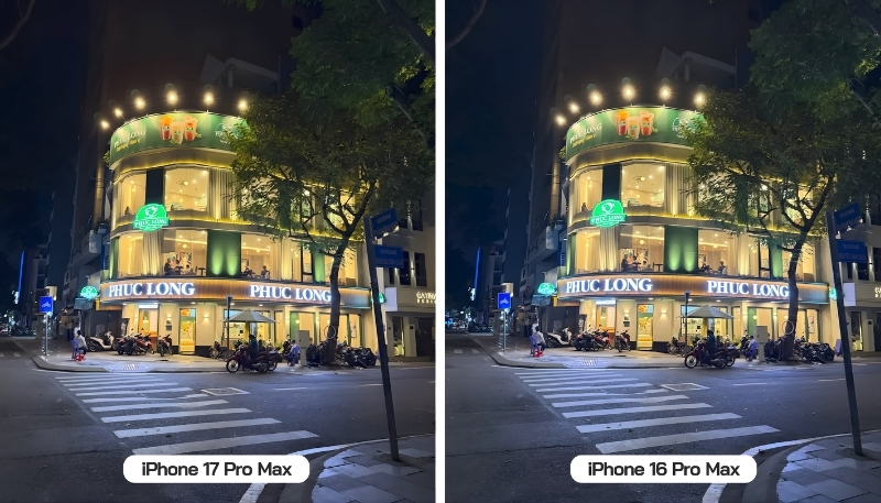 iPhone 17 Pro Max và iPhone 16 Pro Max camera